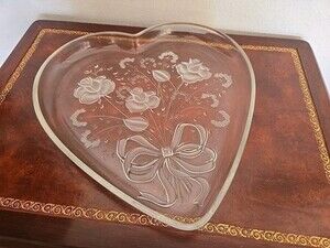 Mikasa Crystal Platter Heart Shaped